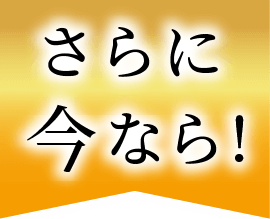 さらに今なら!